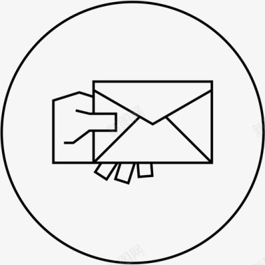 邮件手上的邮件手图标图标