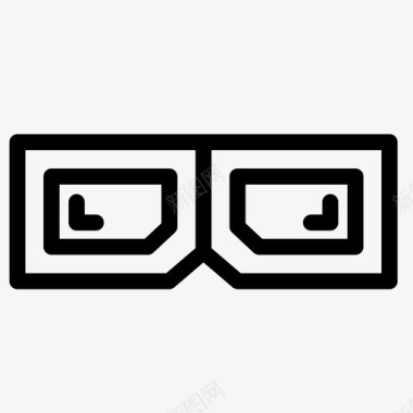 3d眼镜电影护目镜图标图标
