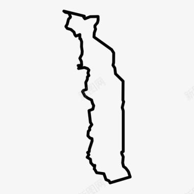 多哥地区边界图标图标