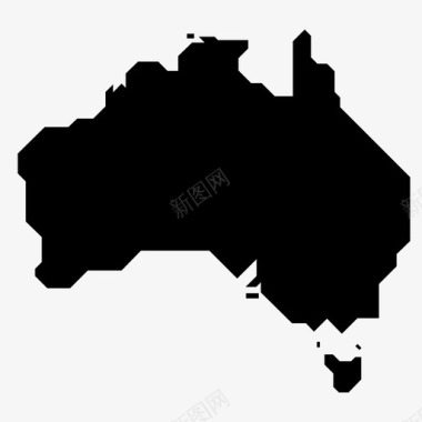 澳大利亚大陆国家图标图标