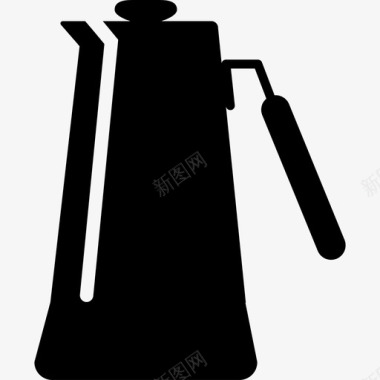 咖啡或茶的高坛工具和器具饮料套装图标图标