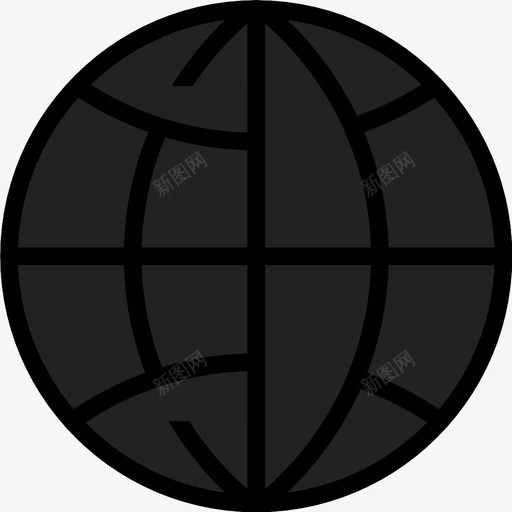 地球仪网络符号图标svg_新图网 https://ixintu.com 世界 互联网 图表 地图 地球 地球仪 数据 符号 经度 网络