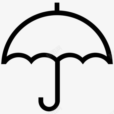 雨伞旅游线路图标图标