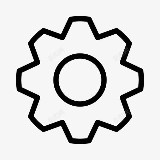cog工具设置图标svg_新图网 https://ixintu.com cog 估计 增强 工具 平滑线操作 接点 操作 视觉 设置 透镜 配置 首选项