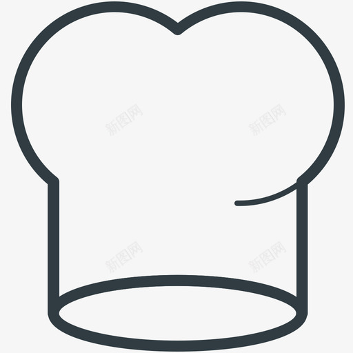 厨师帽食物线图标svg_新图网 https://ixintu.com 厨师帽 食物矢量线图标