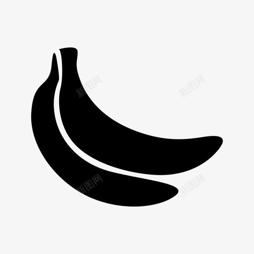 香蕉早餐食物图标svg_新图网 https://ixintu.com 早餐 植物 水果 钾 零食 食物 食物收集 香蕉 黄色