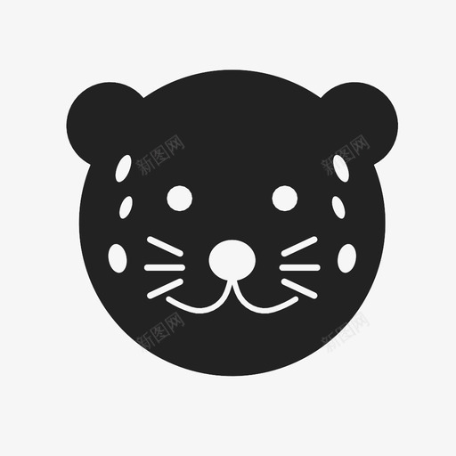 豹子动物黑猫图标svg_新图网 https://ixintu.com 动物 动物园 动物群 小猫 豹子 野猫 野生 野生动物 黑猫