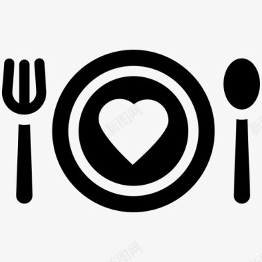 食物爱情和浪漫酷标图标图标