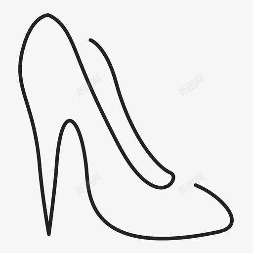 高跟鞋细高跟鞋鞋图标svg_新图网 https://ixintu.com 女人 打扮 时尚 细高跟鞋 鞋 高跟鞋