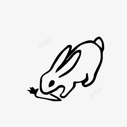 兔子性格野兔图标svg_新图网 https://ixintu.com 兔子 动物葡萄酒 宠物 性格 柔软 野兔