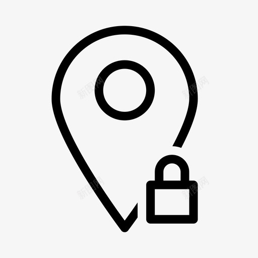 位置锁定安全保存图标svg_新图网 https://ixintu.com pin 书签 位置锁定 保存 地图 存储 安全 平滑线地图 收藏夹 标记
