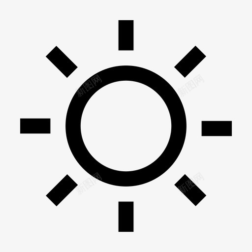 太阳阳光光线图标svg_新图网 https://ixintu.com 亮度 光线 天气 太阳 晴朗 能量 阳光