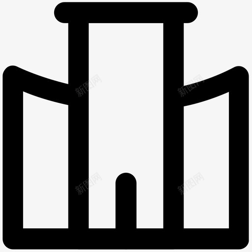建筑结构校舍图标svg_新图网 https://ixintu.com 仓库 围墙 地标 建筑 建筑粗体线图标 房间 校舍 空腔 结构 要塞