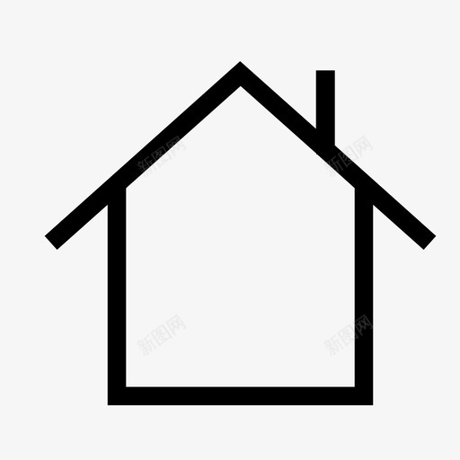 主页烟囱住所图标svg_新图网 https://ixintu.com 主 主页 住所 屋顶 房子 烟囱 索引 结构
