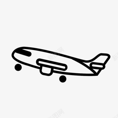 飞机航空航班图标图标