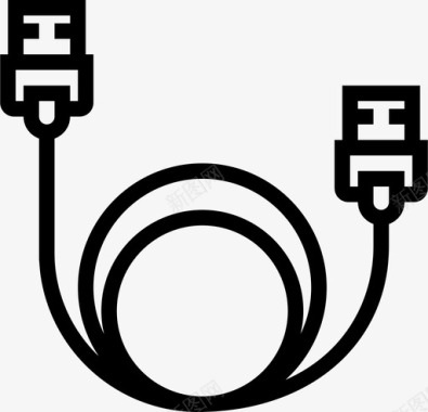 usb电缆延长线电线图标图标