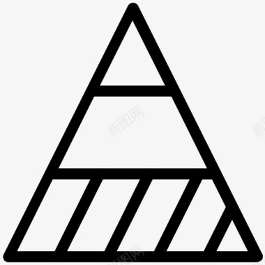 金字塔图信息图形线图标图标