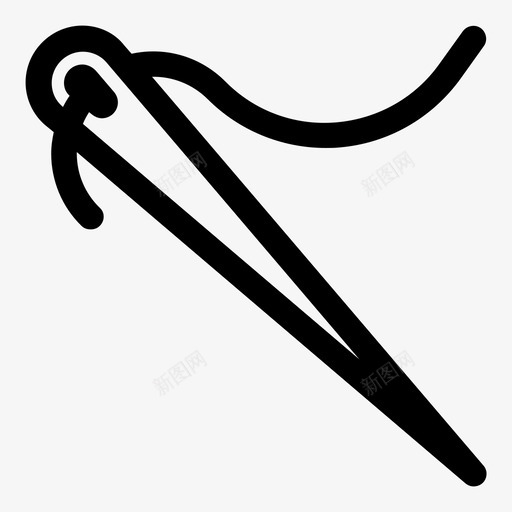 线针缝纫针线图标svg_新图网 https://ixintu.com 估计 分析 品牌 增强 线针 缝纫 透镜 针线