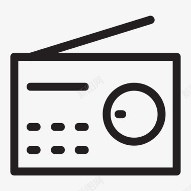 收音机网络和用户界面图标图标