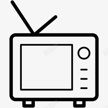 电视电视机屏幕图标图标