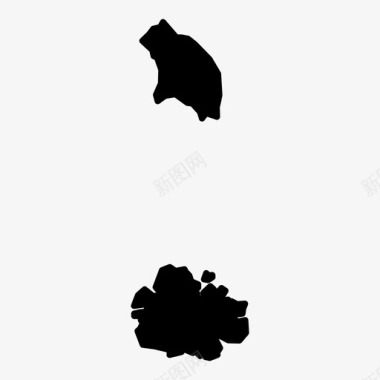 安提瓜和巴布达国家岛屿图标图标