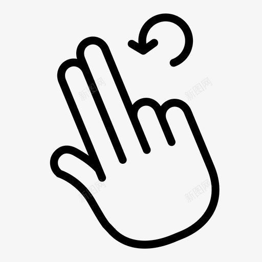 两个手指旋转提示拇指图标svg_新图网 https://ixintu.com 两个手指旋转 向下 手 手势 手势集合 拇指 提示 标记 点击 触摸屏