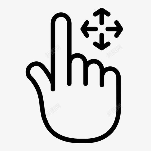 拖动拖动手指乐趣图标svg_新图网 https://ixintu.com 乐趣 手 手势 手势集合 拇指 拖动 拖动手指 提示 触摸屏