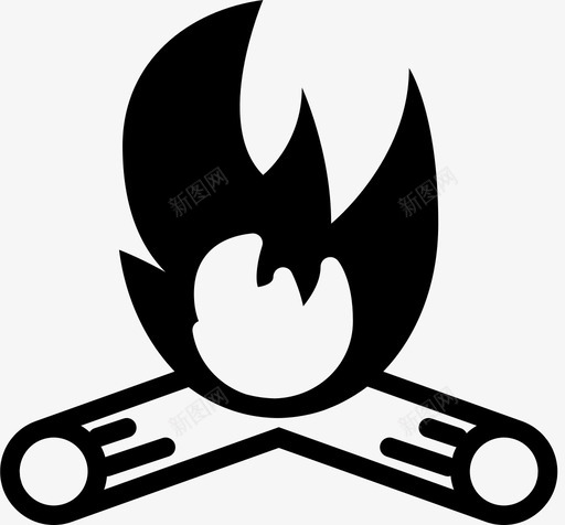 篝火野火温暖图标svg_新图网 https://ixintu.com cameraderie 光 安全 户外 户外固体 温暖 烹饪 篝火 自然 野火
