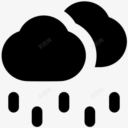 雨天气大胆的固体图标svg_新图网 https://ixintu.com 天气大胆的固体图标 雨