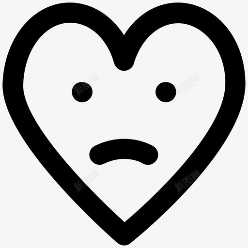 悲伤的心爱和浪漫大胆的线图标svg_新图网 https://ixintu.com 悲伤的心 爱和浪漫大胆的线图标