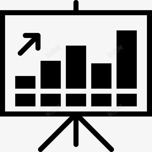 演示文稿套装图表图标svg_新图网 https://ixintu.com 会议 商务 商务实心 图表 套装 演示文稿 经济体 领带