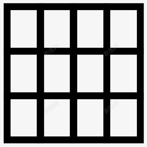 砖块布局策略模式图标svg_新图网 https://ixintu.com ui线图标 框架 模式 炉排 矩阵 砖块布局 窗体 策略 结构 网格