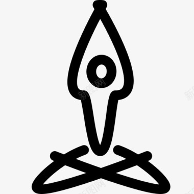瑜伽技巧伸展图标图标