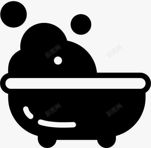 浴缸婴儿泡泡图标svg_新图网 https://ixintu.com 儿童 婴儿 婴儿实心 按摩浴缸 水槽 泡泡 浴缸
