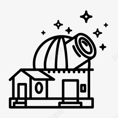 天文台天文学穹顶图标图标