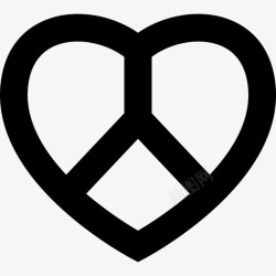 爱与和平爱与和平的象征符号心跳图标高清图片