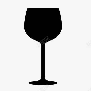 勃艮第玻璃勃艮第玻璃杯酒图标图标