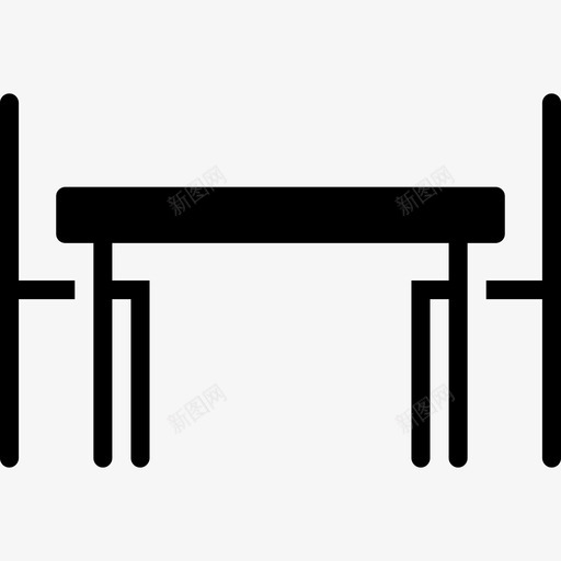 桌子椅子餐桌图标svg_新图网 https://ixintu.com 光滑的家具 套装 家具 桌子 桌子套装 桌椅 椅子 漂亮的桌子 餐桌 黑桌子