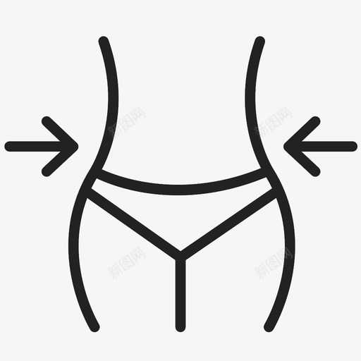 腰围展示品物品图标svg_新图网 https://ixintu.com 健身 尺寸 展示品 服装 材料 物品 瘦身 腰围 身体部位