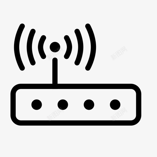 无线路由器技术信号图标svg_新图网 https://ixintu.com 信号 平滑线设备 技术 无线 无线路由器 机器 设备 连接 通讯