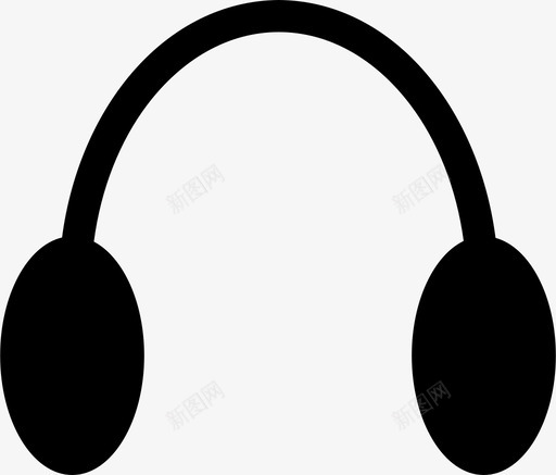 耳机音频耳罩图标svg_新图网 https://ixintu.com 听力 扬声器 电子产品 耳机 耳罩 音频