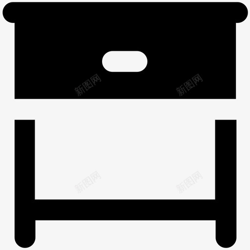 床头柜家具室内装饰图标svg_新图网 https://ixintu.com 室内家具 室内装饰 家具 对象 展示件 床头柜 建筑和家具大胆的实心图标 材料 项目