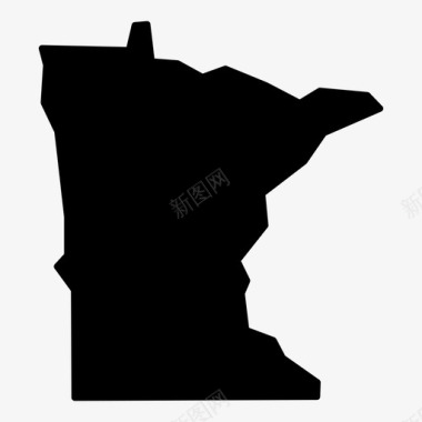 明尼苏达州美国位置图标图标