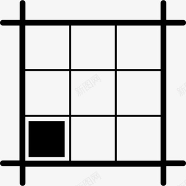 带方框界面图标的方形布局图标