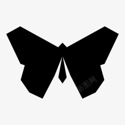 矢量折纸动物蝴蝶鳞翅目翅膀图标高清图片