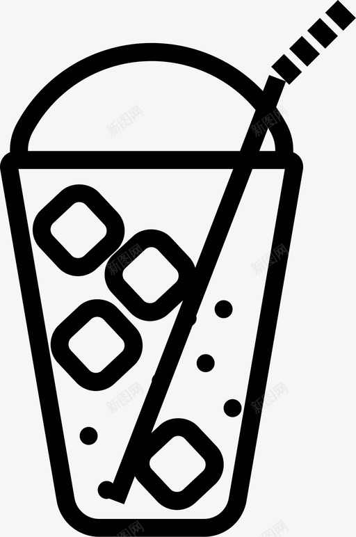 咖啡冷饮饮料图标svg_新图网 https://ixintu.com 冷饮 史玛西图标美食大纲 咖啡 玻璃 美食 食物 饮料