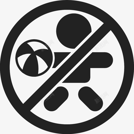 没有婴儿禁止玩图标svg_新图网 https://ixintu.com 不允许 中国 儿童 危险 堕胎 孩子 没有婴儿 玩 球 禁止