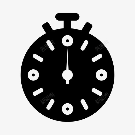 秒表时间运动图标svg_新图网 https://ixintu.com 户外游戏和体育实心图标 指针 时间 模拟 游戏 秒表 裁判 计数 计时器 记录 运动