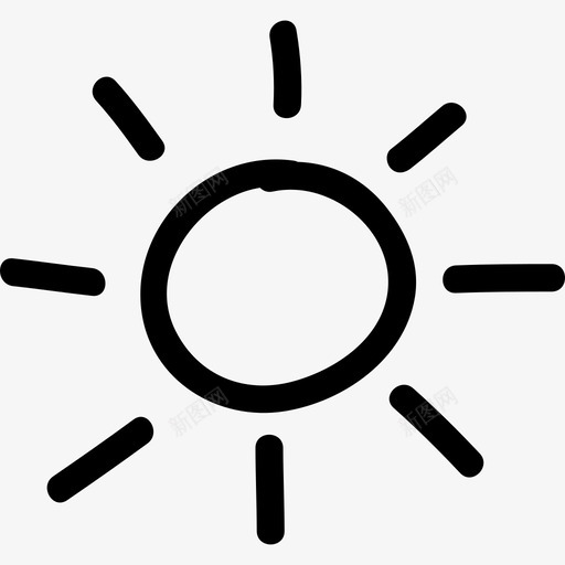 太阳手绘符号天气手绘图标svg_新图网 https://ixintu.com 天气 太阳手绘符号 手绘