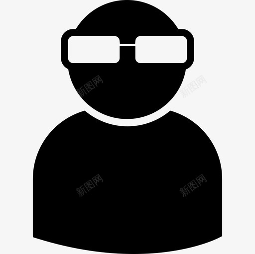 戴眼镜的用户人类3填充图标svg_新图网 https://ixintu.com 人类3 填充 戴眼镜的用户